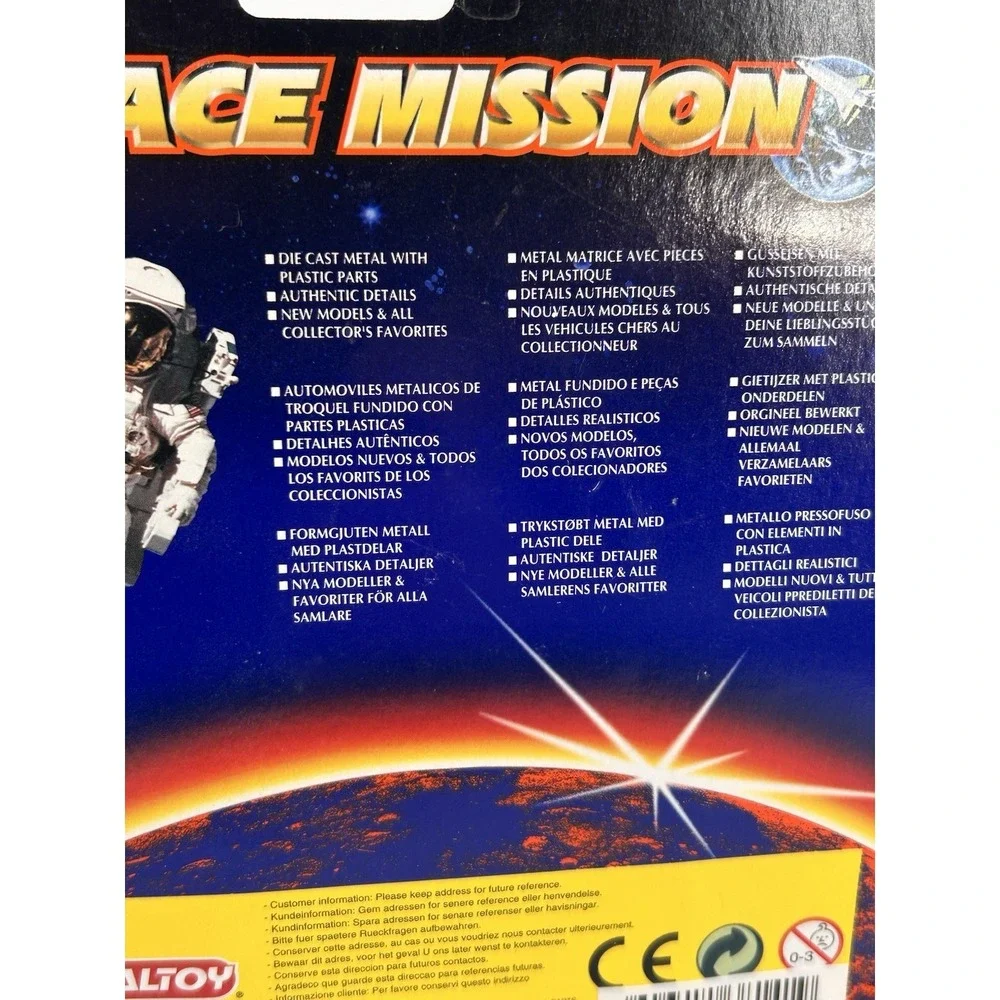 Vintage 90s Realtoy Space Mission Space Shuttle Diecast Toy 38141